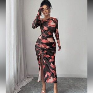 Sophisticated Satisfaction Cinched Midi Dress NEW 🏷️